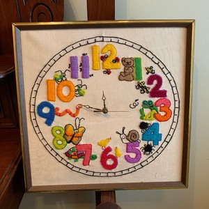 Embroidered Childrens Decorative Clock