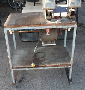 lot 11 image: Bench Grinder On A portable Bench