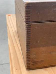 Hand Made Wood Box with Tins 8 12 x 12 x 6