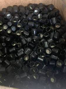 Box of Hundreds or Thousands of Plastic Black Caps