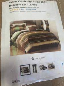 20 Piece Bedroom Set $99 Retail