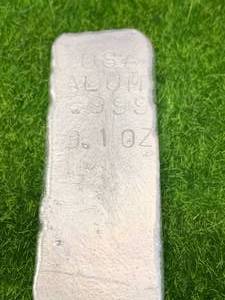9.1 oz .999 USA Aluminum Hand Poured Bar
