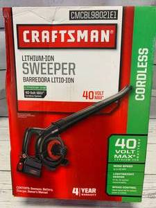 Brand New Craftsman 40 Volt Lithium 120mph Blower  Sweeper