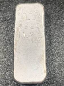 .999 USA 11.2 oz Aluminum Hand Poured Bar