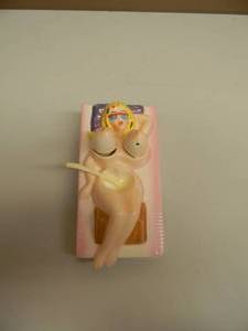 lot 10 image: VINTAGE FIVE AND DIME INC. LADY SALT & PEPPER SHAKERS WSPOON - NICE,IN BOX - SEE PICTURES