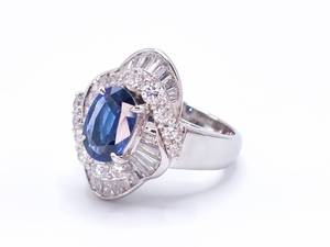 Breathtaking 3 Sapphire and Diamond Estate Ring in Platinum - $21,000 VIDEO