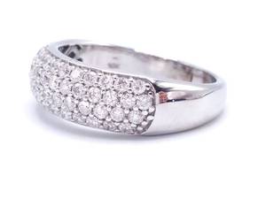 Upscale 1 Carat Pave Set Estate Ring in White Gold - $4200 VIDEO
