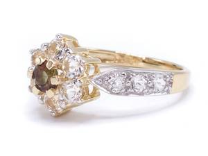 Beautiful 1.01 Carat Chocolate and White Diamond Estate Ring in 14k Two-Tone Gold - $3899