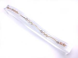 Modern Designed Diamond and 14k Gold Circles Estate Bracelet - $1999