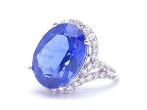 Impressive Tanzanite Estate Ring in Sterling Silver
