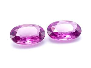 (2) 1.83 Carats Oval Cut Rhodolite Garnets