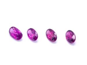 (4) 1.13 Carats of Natural Pink  Purple Rhodolite Garnet Gemstones