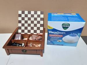 lot 19 image: Board Game Box & Warm Steam Vaporizer