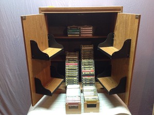 lot 37 image: Media Cabinet & Cassettes