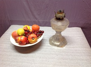 lot 91 image: Lantern & Fruit Bowl