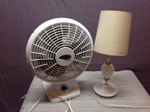 lot 97 image: Fan & Lamp