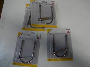lot 13 image: National Hardware 1 Count 2.5-in W x 4.73-in L x 516-in Dia Stainless Steel U-Bolt N422579 (Qty 5)-Not used