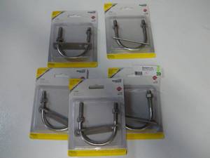 lot 39 image: National Hardware 1 Count 3.625-in W x 2.5-in L x 38-in Dia Stainless Steel U-Bolt N422589 (Qty 5)-Not used
