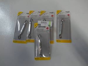 lot 10 image: National Hardware 316 x 5-12 AluminumSteel Eye And Eye Turnbuckle N422573 (Qty 5)-Not used