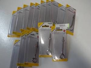 lot 12 image: National Hardware 14-in x 4-in Stainless Steel Plain Eye Bolt N422474 (Qty 15)-Not used