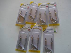 lot 22 image: National Hardware 1 Count 1.12-in W x 3.29-in L x 14-in Dia Stainless Steel U-Bolt N422581 (Qty 7)-Not used