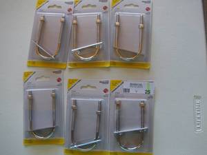 lot 25 image: National Hardware 1 Count 1.75-in W x 3.98-in L x 516-in Dia Stainless Steel U-Bolt N422582 (Qty 6)-Not used