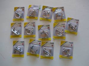 lot 19 image: National Hardware 1.75-in W x 1-in L x 14-in Dia Stainless Steel U-Bolt N422586 (Qty 13)-Not used
