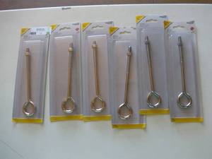 lot 35 image: National Hardware 38-in x 8-in Stainless Steel Plain Eye Bolt N422477 (Qty 6)-Not used