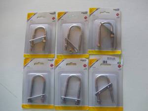 lot 43 image: National Hardware 1 Count 1.375-in W x 3.48-in L x 516-in Dia Stainless Steel U-Bolt N422587 (Qty 6)-Not used