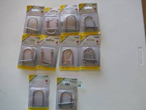 lot 23 image: National Hardware 1 Count 2.75-in W x 1.375-in L x 14-in Dia Stainless Steel U-Bolt N422585 (Qty 10)-Not used