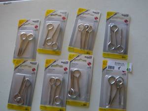 lot 48 image: National Hardware Steel Screw Eye Hook N422590 (Qty 8)-Not used