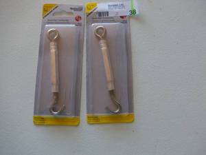 lot 38 image: National Hardware 14 x 7-12 AluminumSteel Hook And Eye Turnbuckle N422575 (Qty 2)-Not used