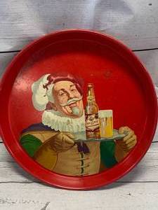 lot 3 image: Vintage Falstaff 12 Beer Metal Tray