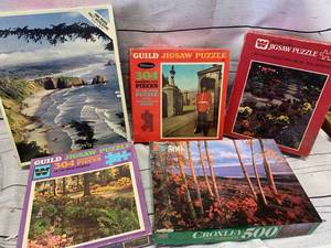 lot 47 image: Lot of 5 Vintage Puzzles