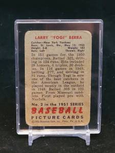 lot 7 image: 1951 Bowman Yogi Berra