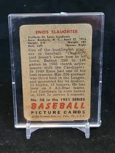 lot 6 image: 1951 Bowman Enos Slaughter