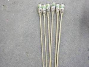 lot of 6 - 57 Bamboo Torches...