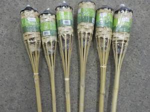 lot of 6 - 57 Bamboo Torches...