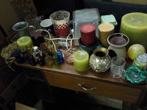 Candles, Lamp, Bottles and more...