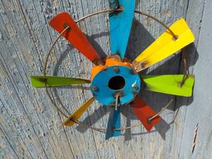 Metal Windmill Birdhouse 16 diamet...