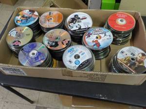 600 or so CDs, DVDs, Audio Books an...