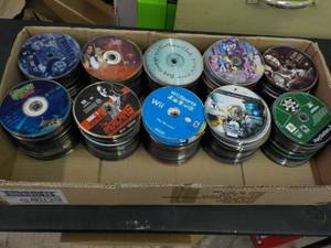 600 or so CDs, DVDs, Audio Books an...