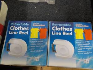 set of 2 retractable clothesline re...