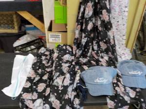 Scarfs, Hats, Bag of Home Dcor...