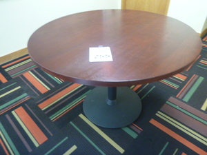 Round Wood Top Table
