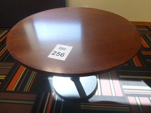 Round Wood Top Table