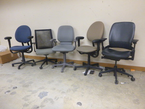 5 Rolling Office Chairs