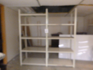 Beige Metal Shelving