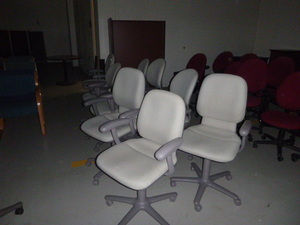 9 Gray Rolling Office Chairs
