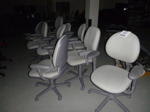 9 Gray Rolling Office Chairs